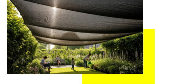 Malla sombra para protección