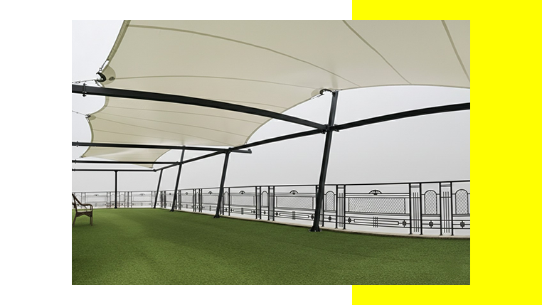 Tensoestructura de una terraza