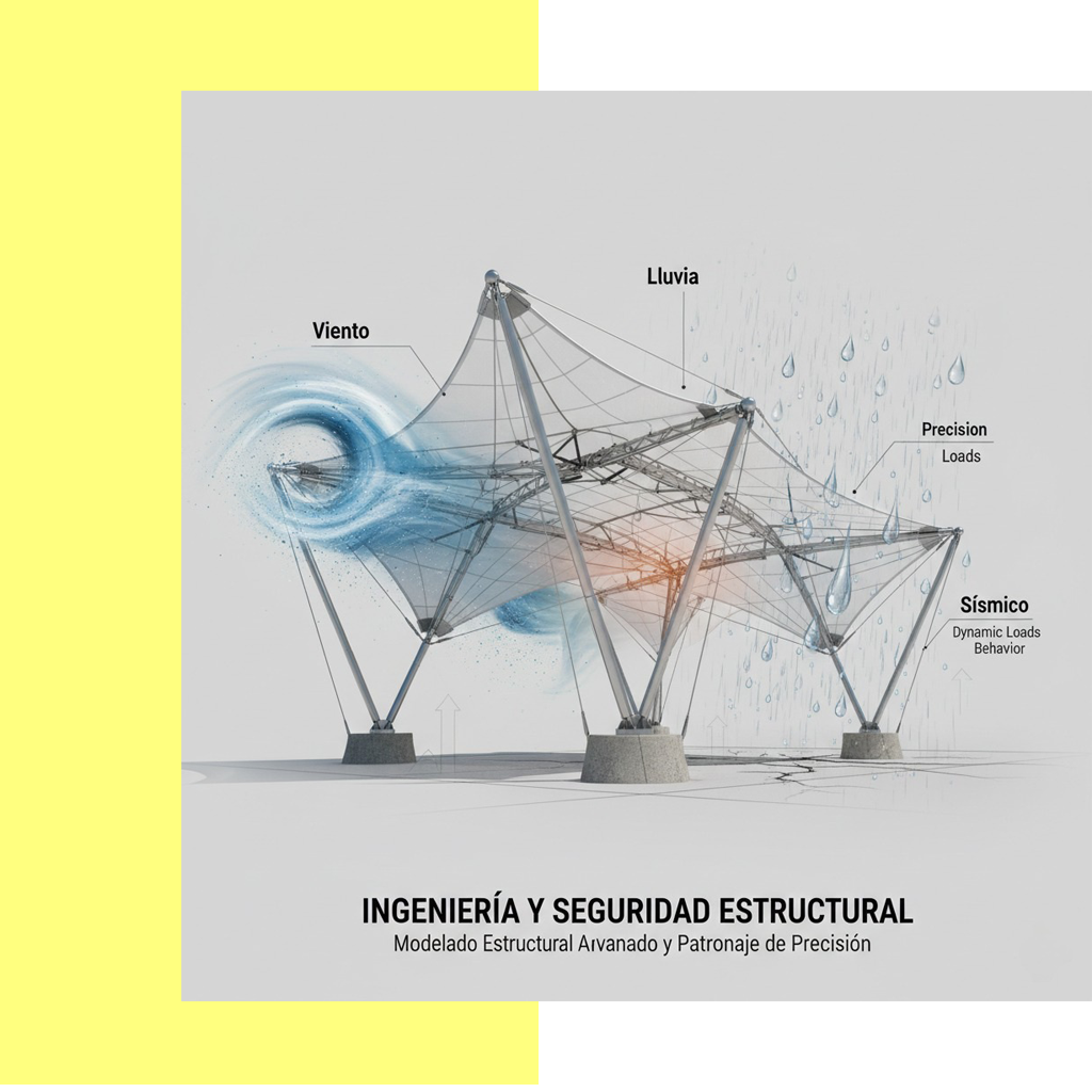 Ingenieria detrás de una Tensoestructura